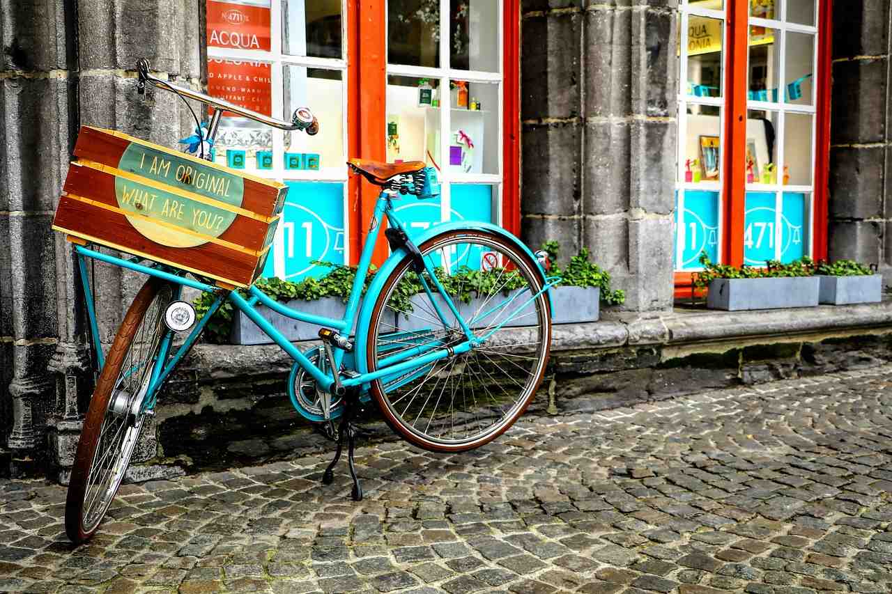 belge, rues détails, vélo